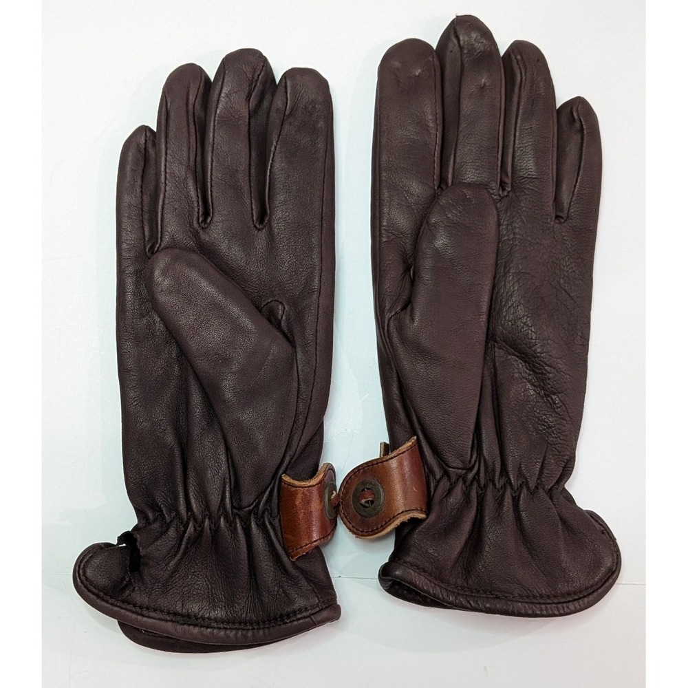 Grandoe Gloves Women L Brown Excellent Leather Arctic Plus Fleece Winter Warm